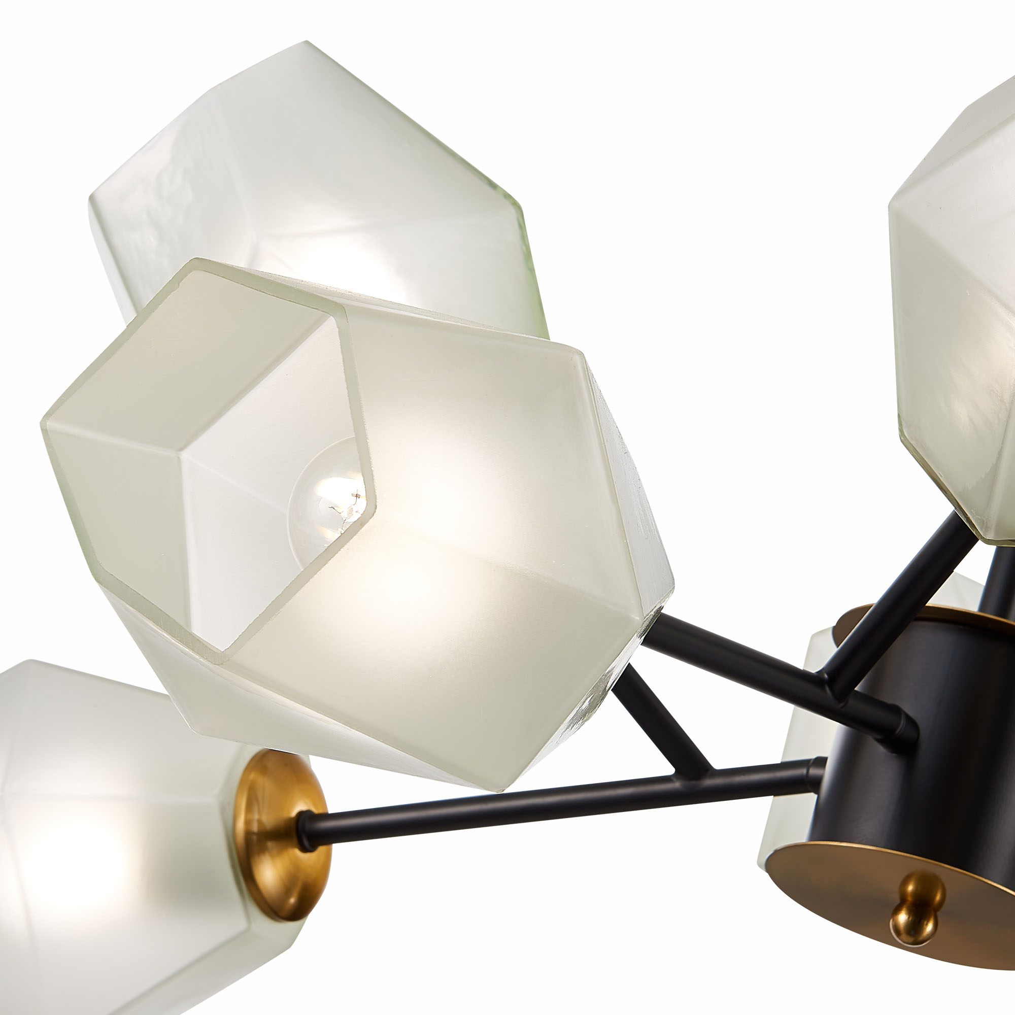 картинка SLE205102-08 Светильник потолочный Латунь, Черный/Белый E27 8*60W