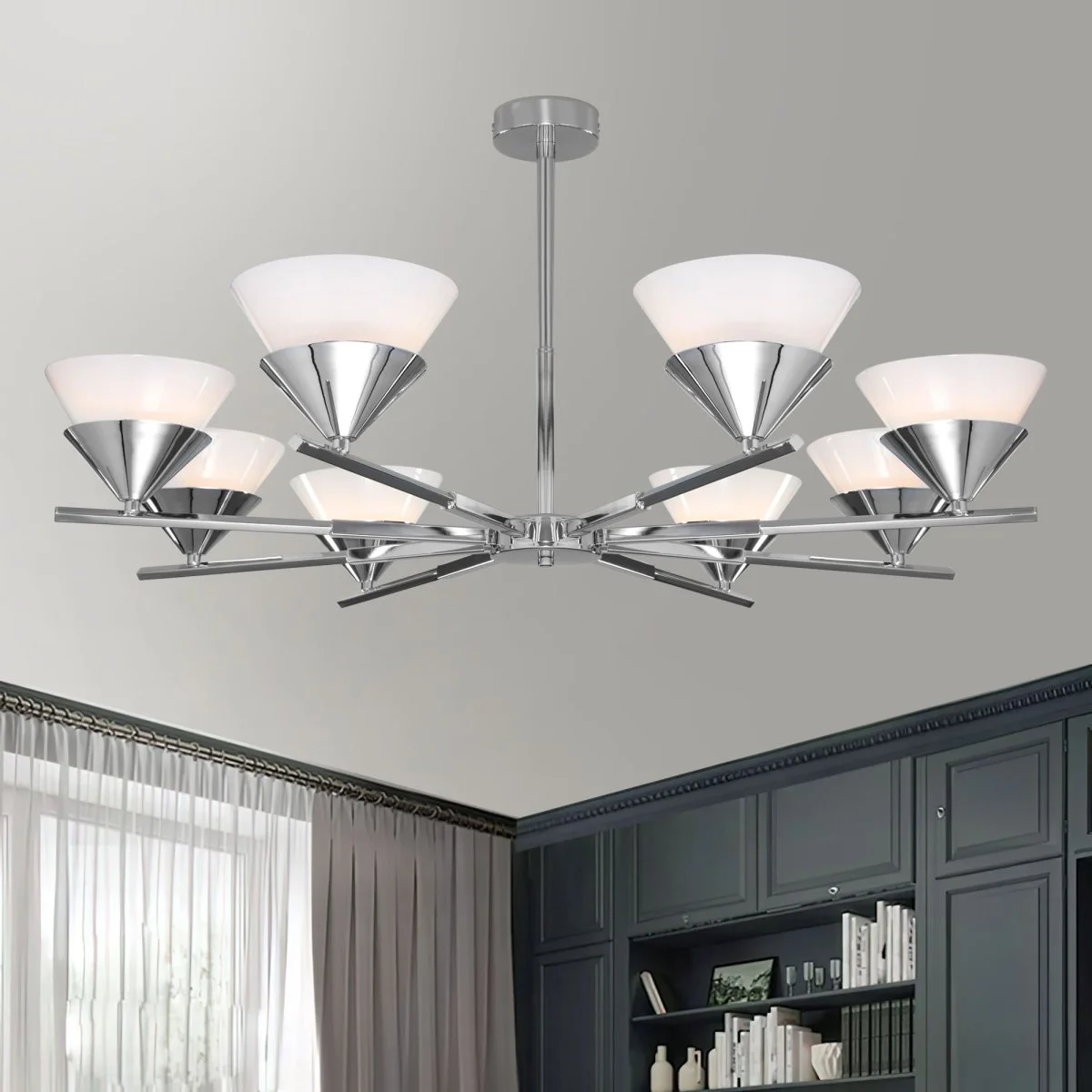 картинка Потолочная люстра в стиле лофт 70138/8 хром