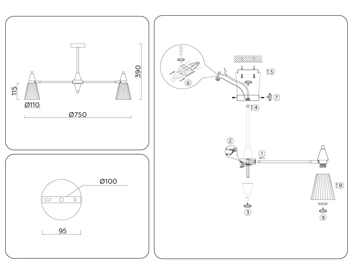 картинка Люстра на штанге LH58116
