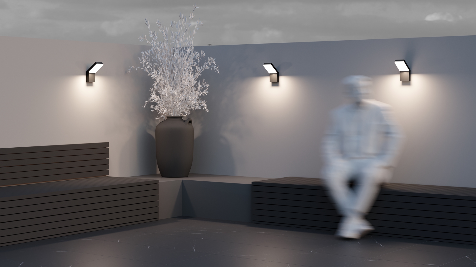 картинка Настенный светильник (бра) Outdoor O595WL-L12B3K