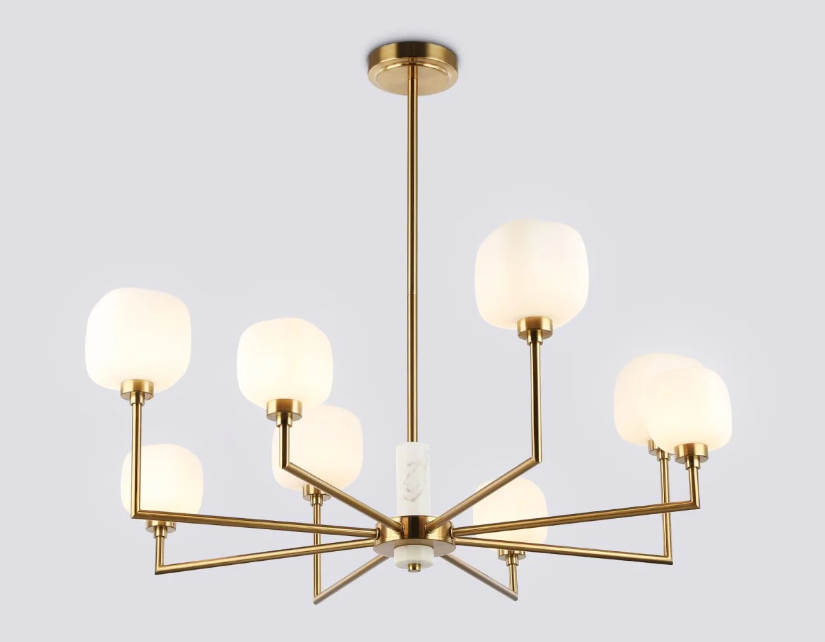 картинка Люстра на штанге с мрамором LH53017