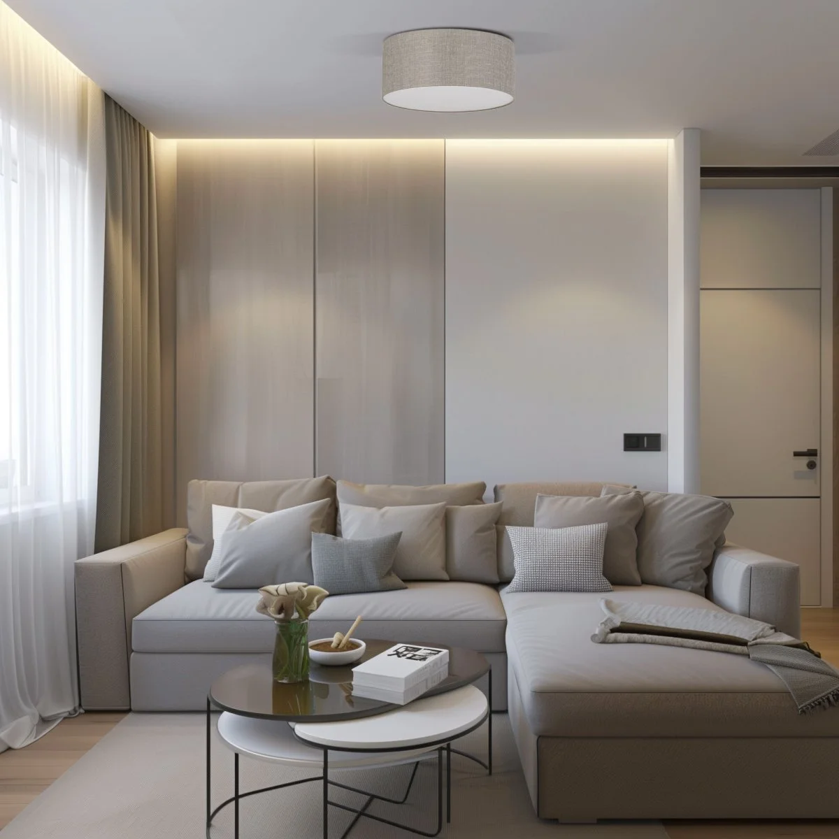 картинка Потолочный светильник с тканевым абажуром 5636 Rondo Linen