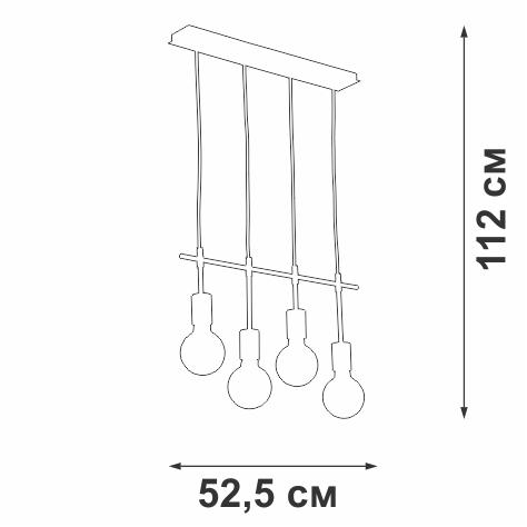 картинка Люстра 4xE27 макс. 40Вт Vitaluce V4971-0/4S