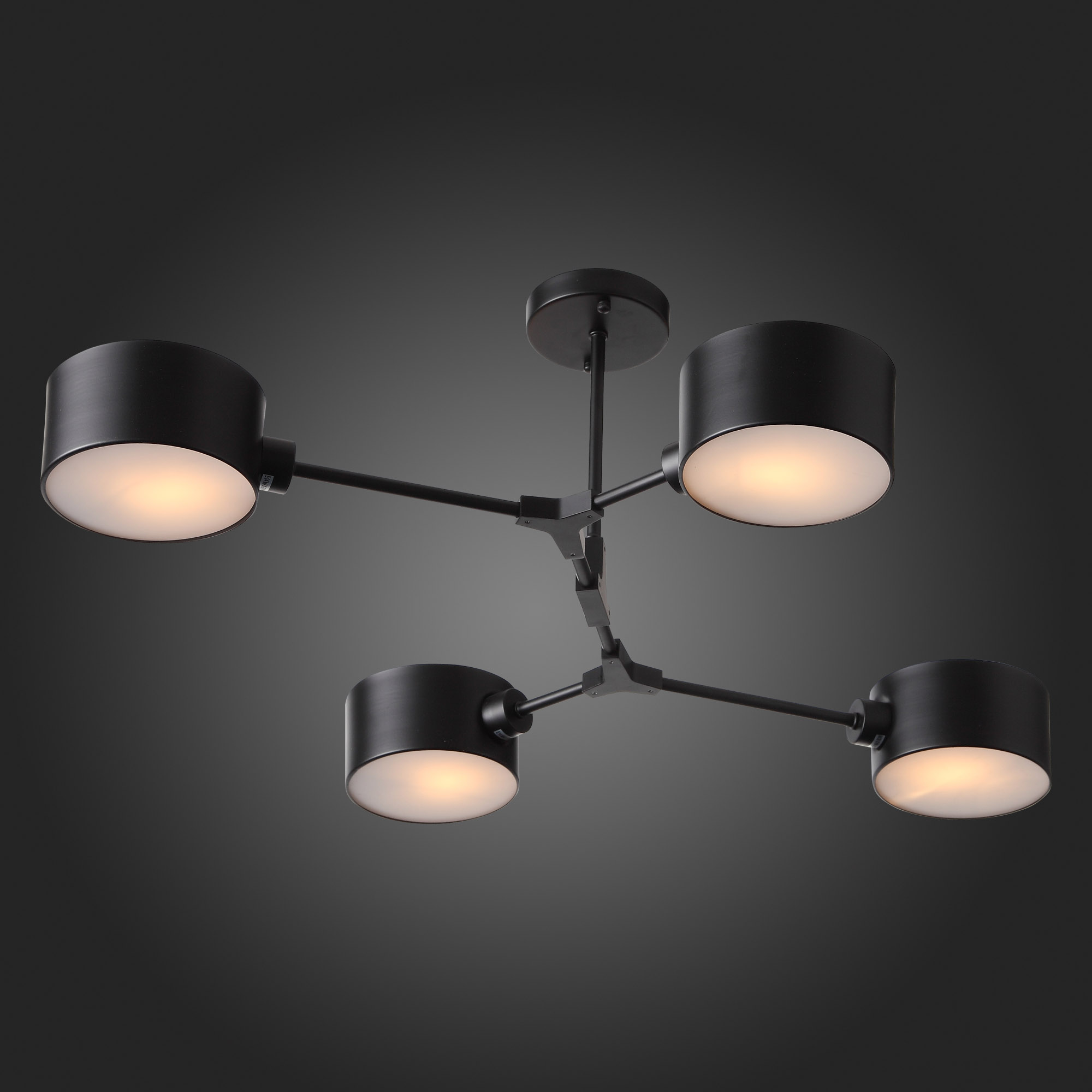 картинка SLE183402-04 Светильник потолочный Черный/Черный E14 4*60W