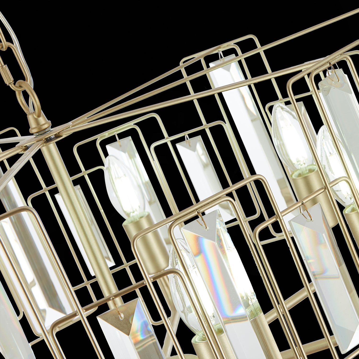 картинка SLE103403-07 Светильник подвесной Шампань/Прозрачный E14 7*40W