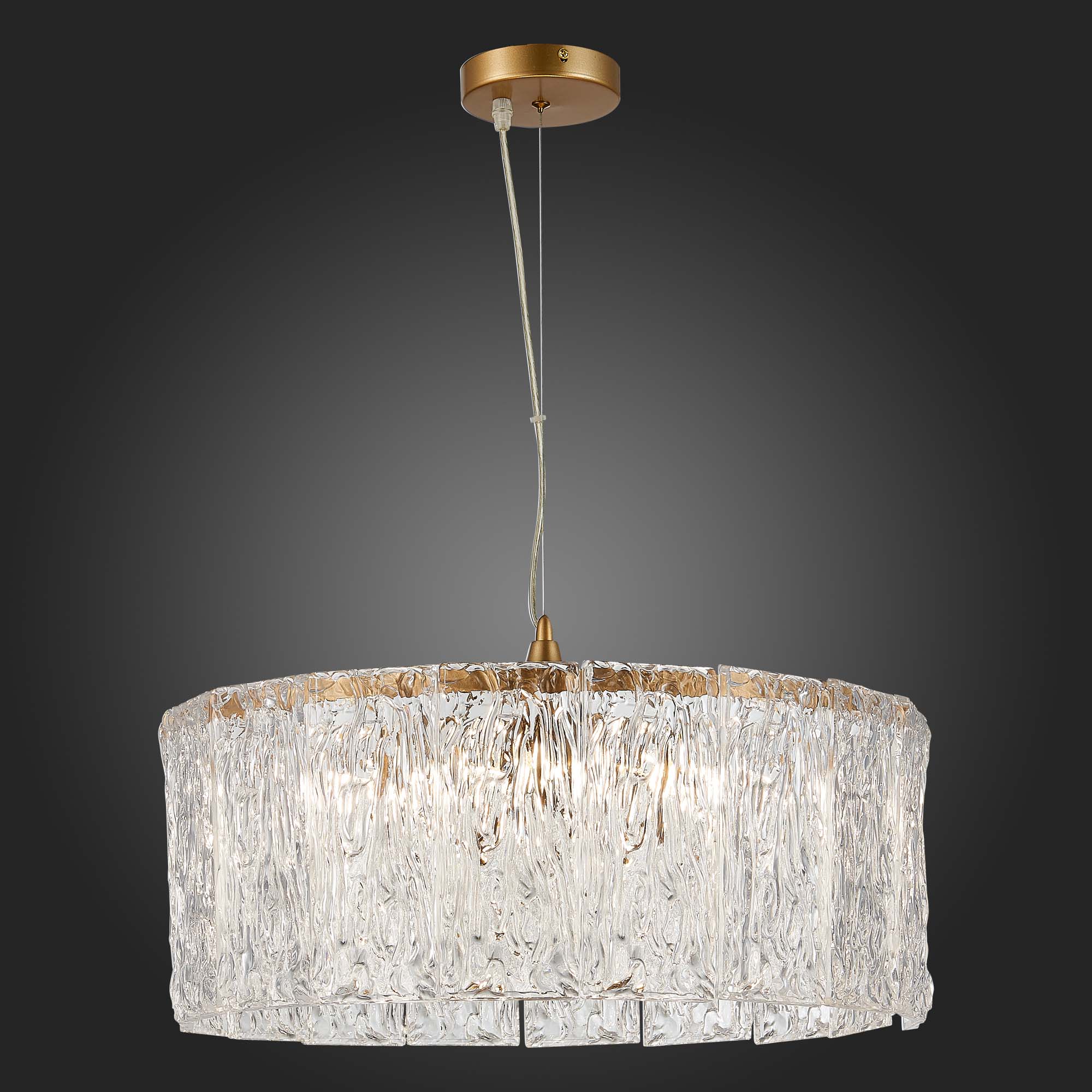 картинка SLE283203-06 Светильник подвесной Золотистый/Прозрачный E27 6*40W