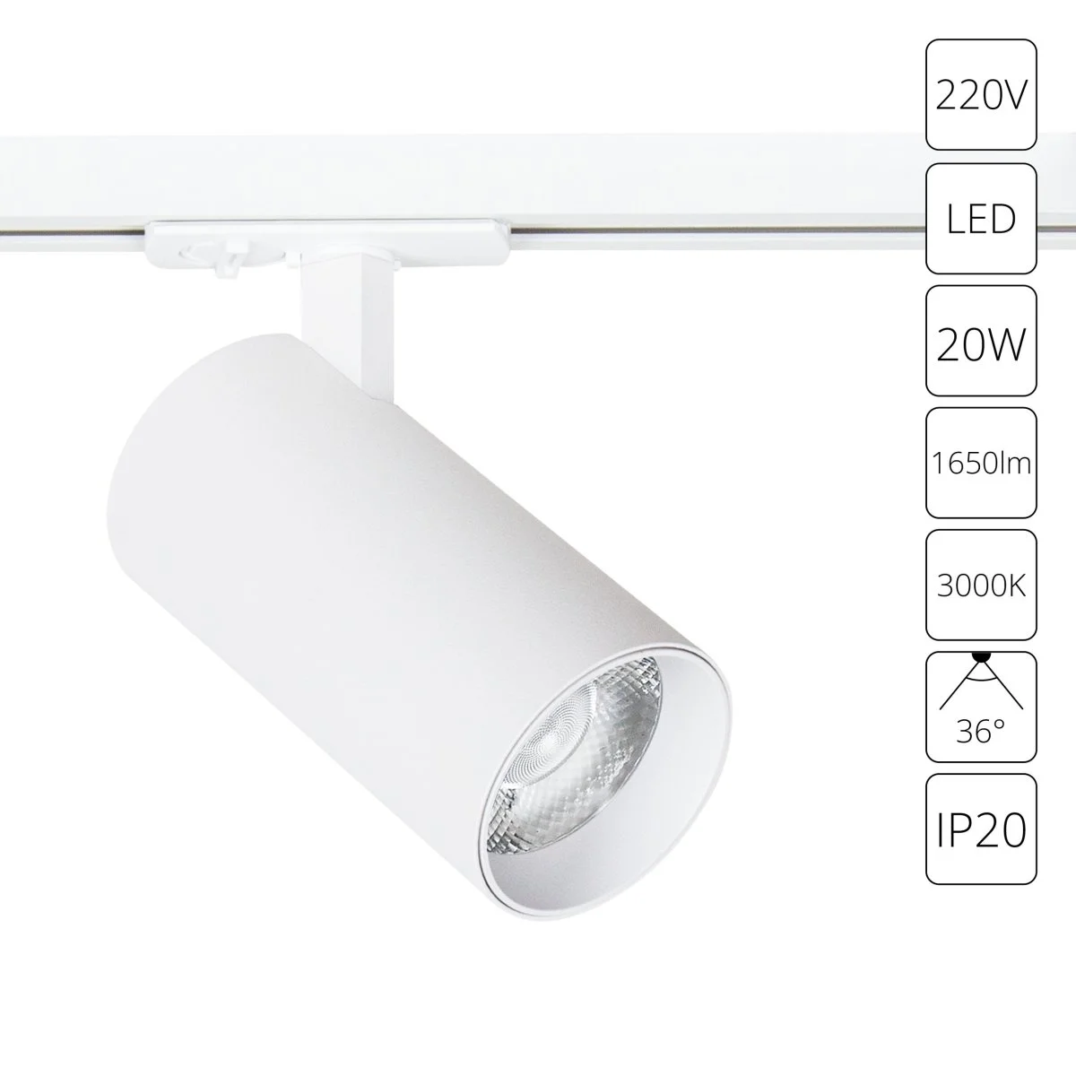 картинка Трековый светильник Arte Lamp BENE A1937PL-1WH