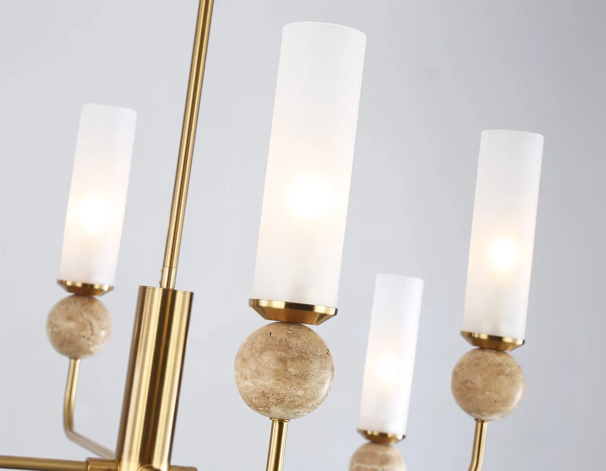 картинка Люстра на штанге с мрамором LH53252