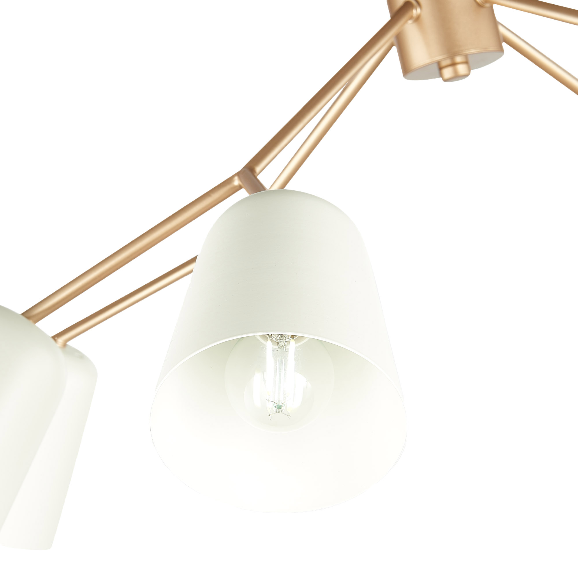 картинка SLE155902-08 Светильник потолочный Золотистый/Белый E14 8*40W