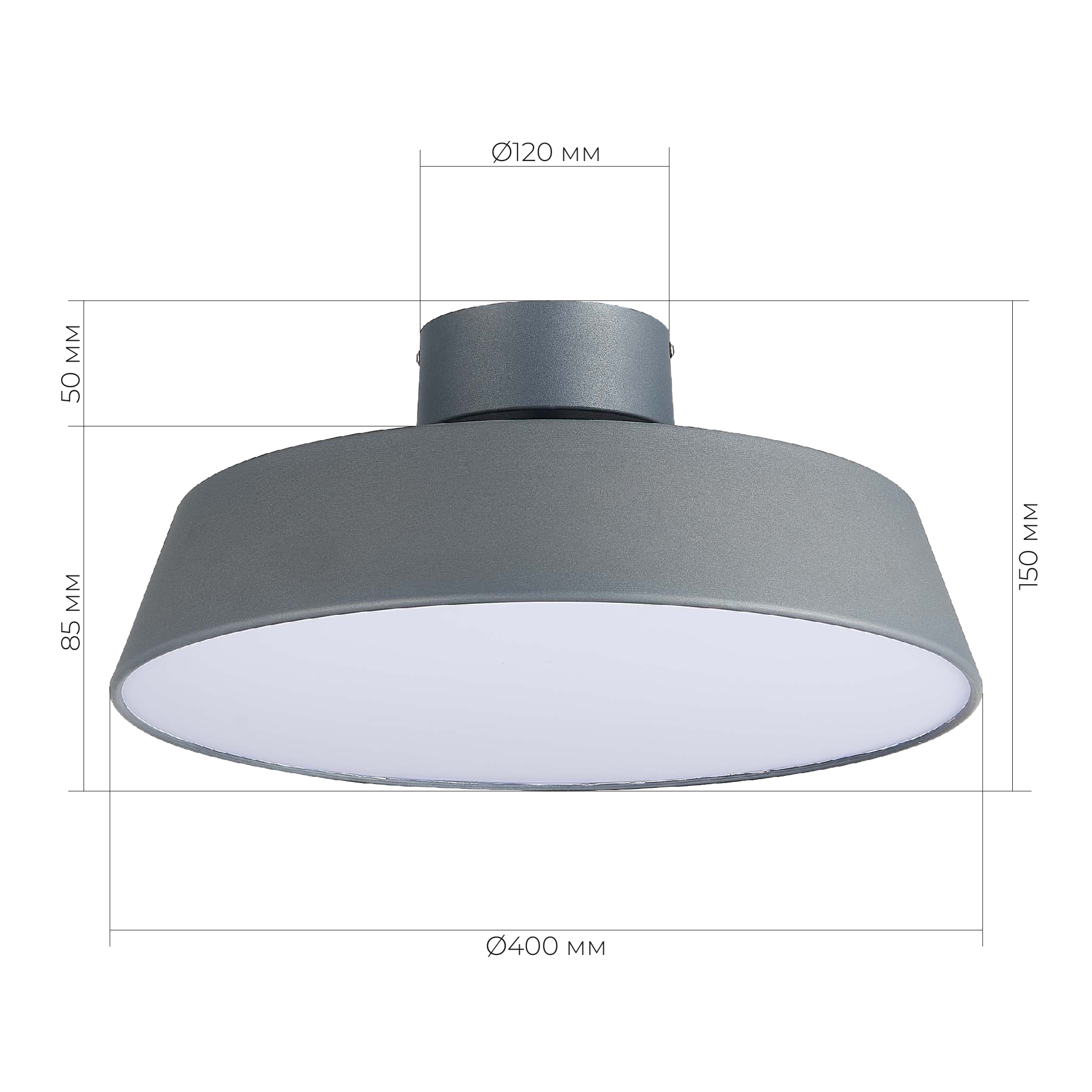 картинка SLE600272-01 Светильник потолочный Серый/Белый LED 1*30W 3000K