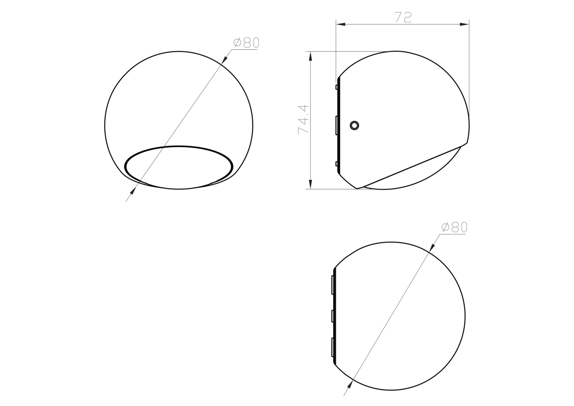 картинка Настенный светильник (бра) Outdoor O032WL-L3B3K