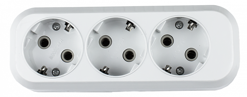 картинка Колодка УЗ-3-GRAND трехместная с заземлением 5130 IN HOME