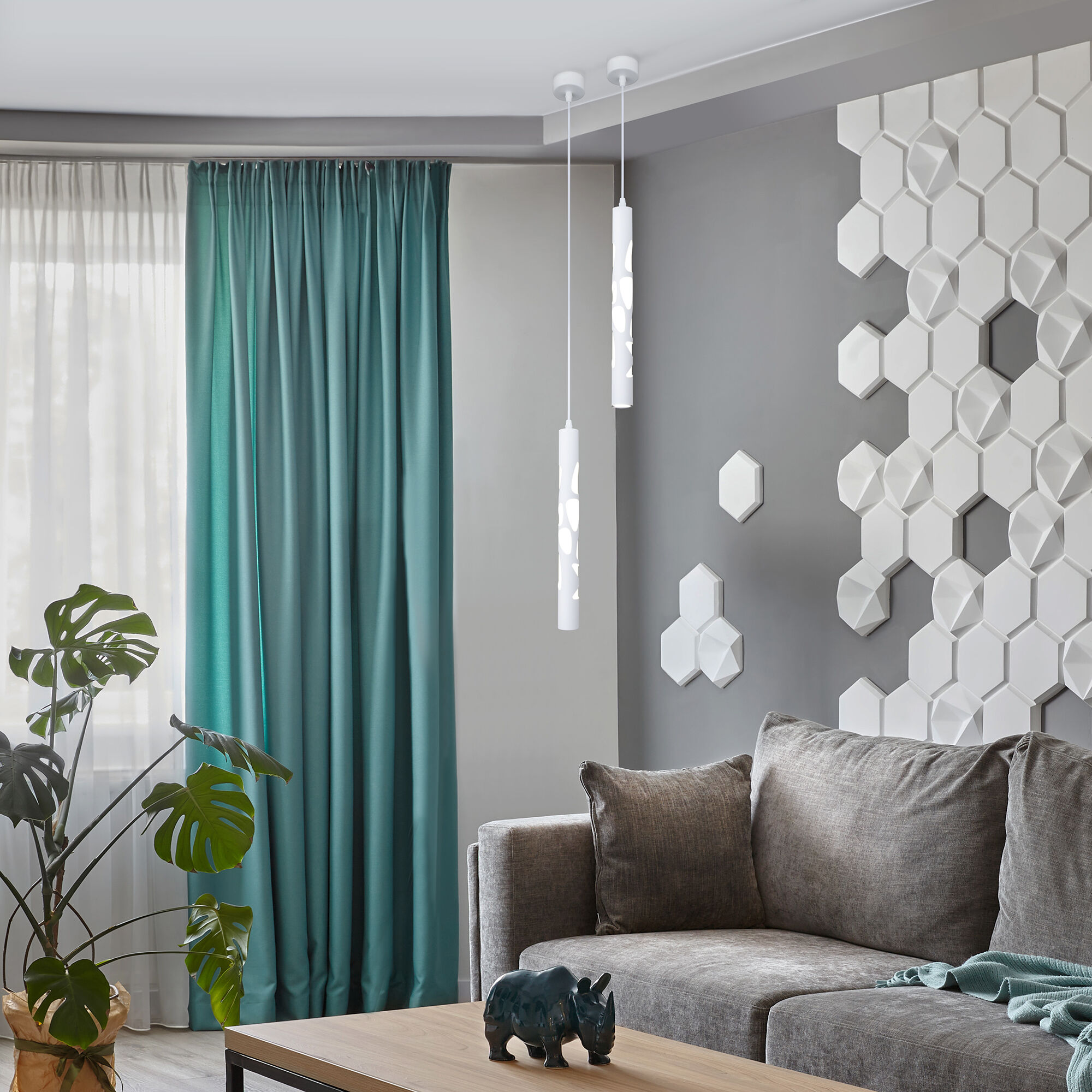 картинка Подвесной акцентный светильник DLR037 12W 4200K белый матовый