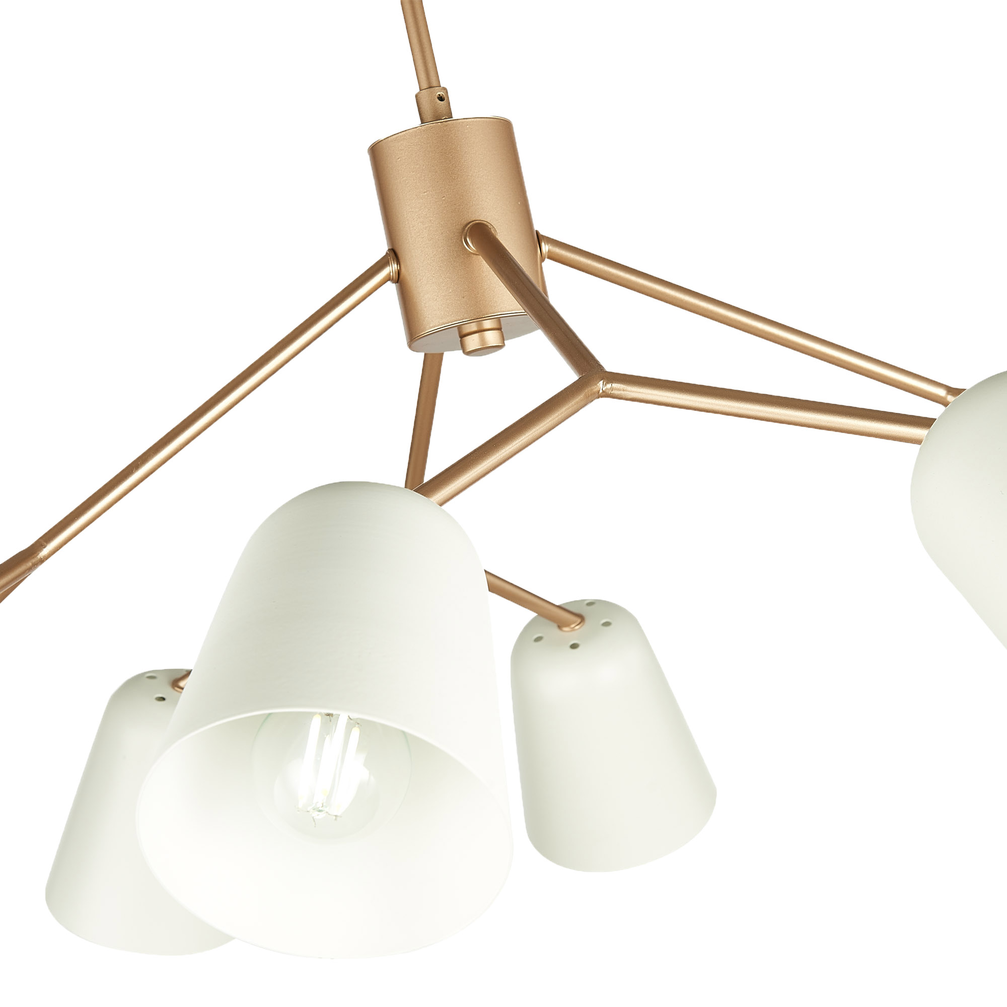 картинка SLE155902-08 Светильник потолочный Золотистый/Белый E14 8*40W