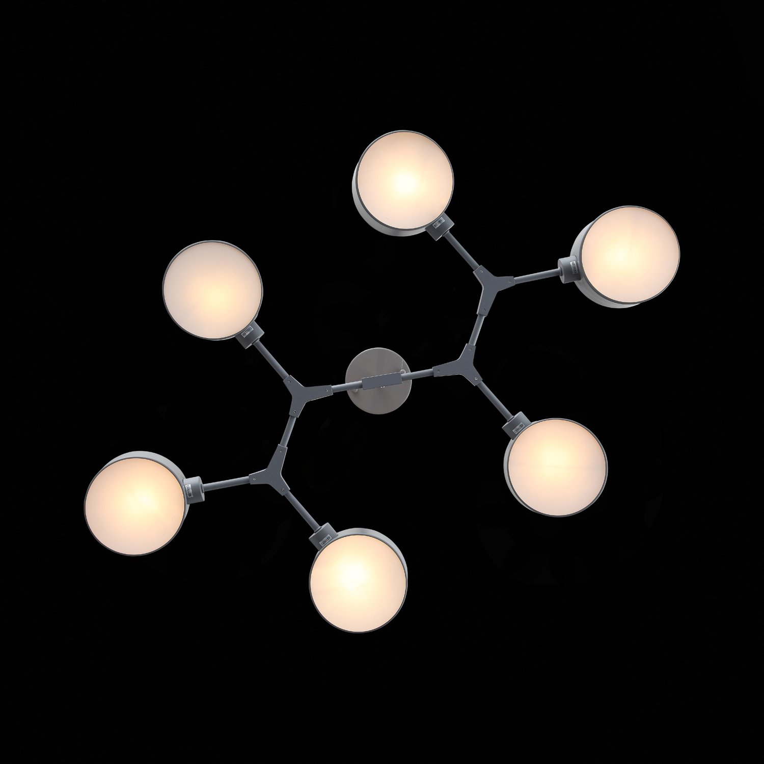 картинка SLE183702-06 Светильник потолочный Серый/Серый E14 6*60W