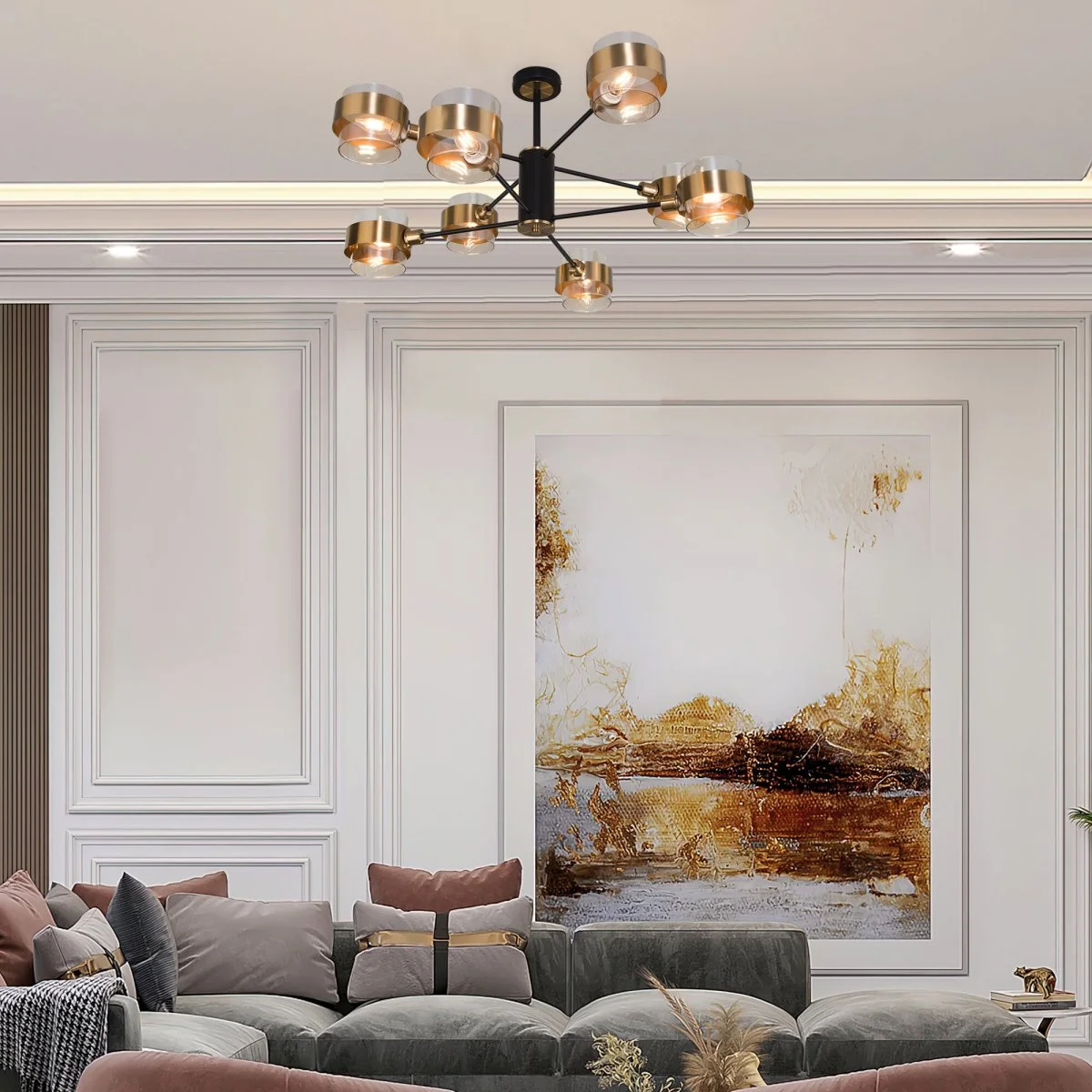 картинка Потолочная люстра в стиле лофт 70127/8 черный