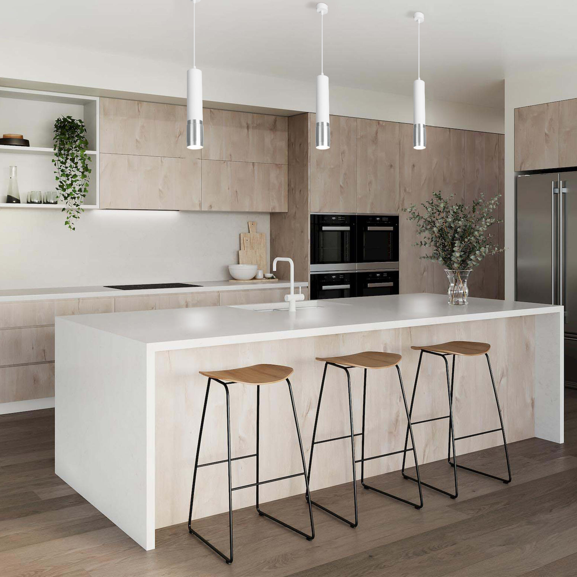 картинка Подвесной светильник DLN108 GU10 белый/серебро