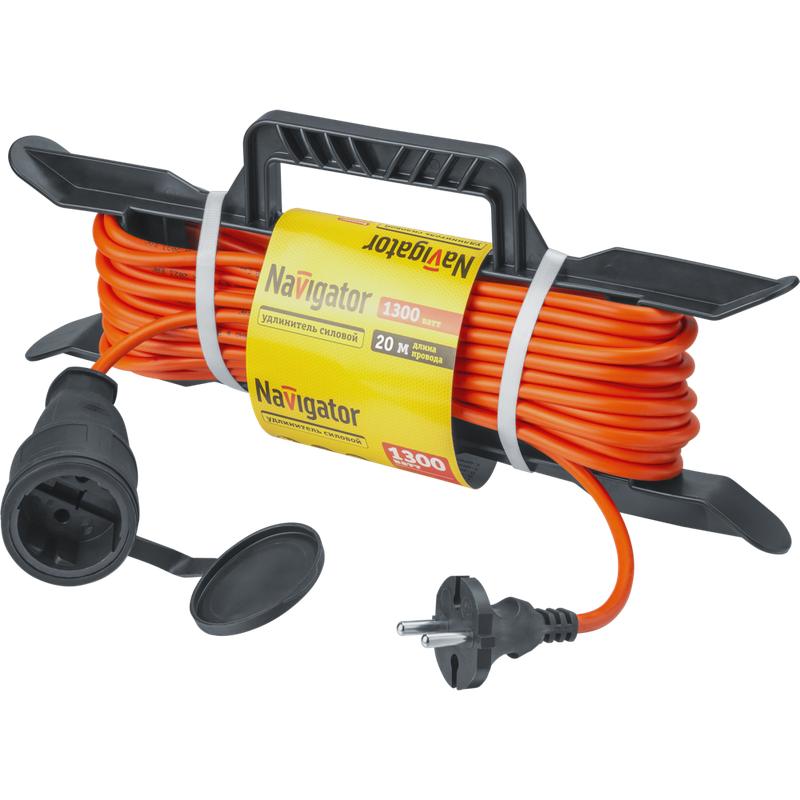картинка Удлинитель на рамке 20м без заземл. 93 920 NPE-F-20-X-2x0.75 NAVIGATOR 93920