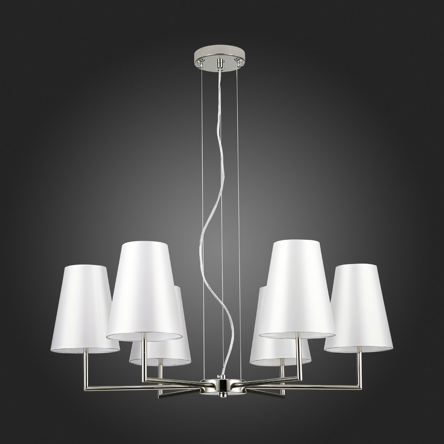 картинка SLE105903-06 Светильник подвесной Никель/Белый E14 6*40W