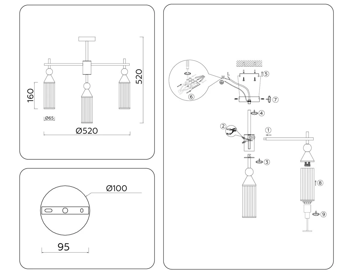 картинка Люстра на штанге LH55256