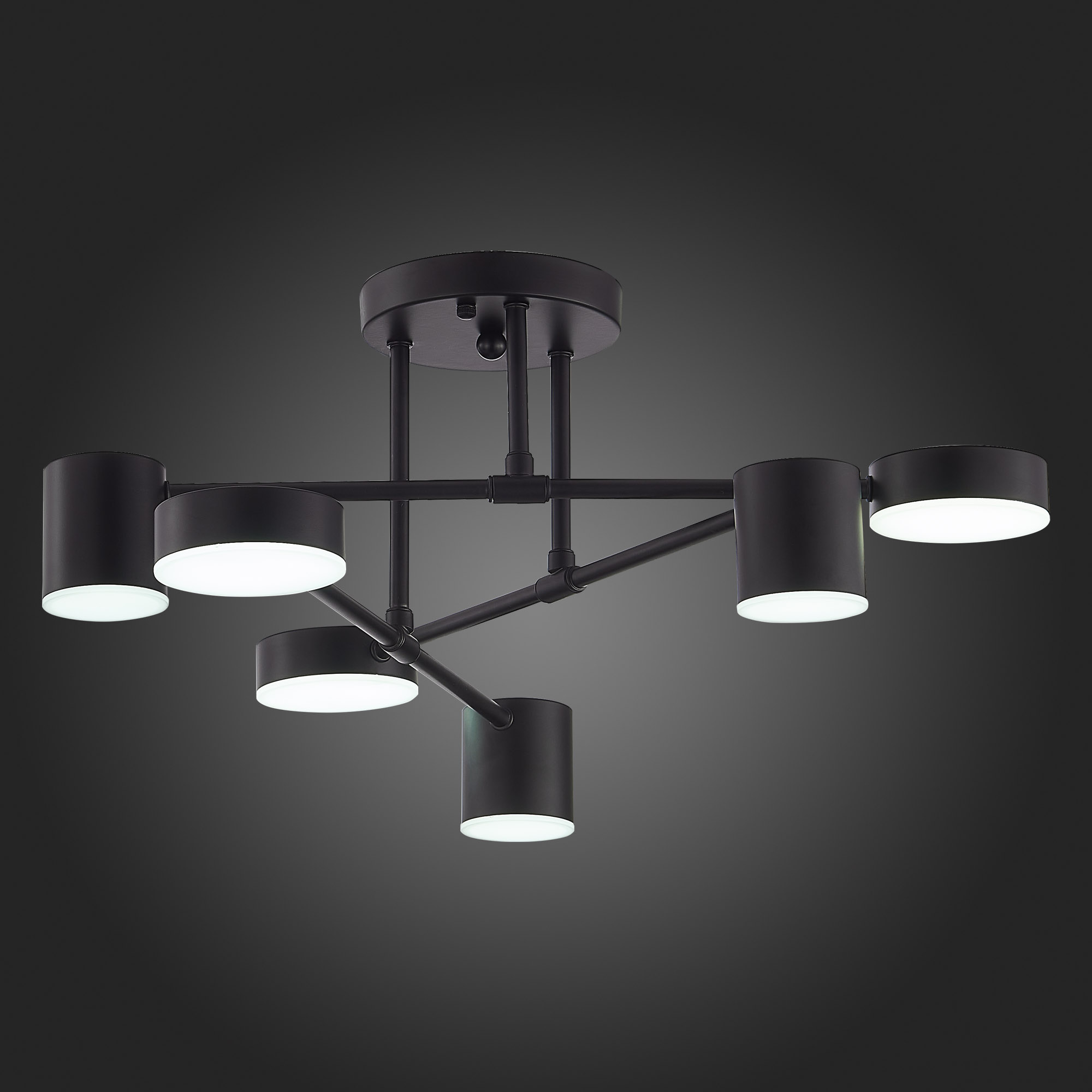 картинка SLE201042-06 Светильник потолочный Черный/Черный LED 6*7W 4000K