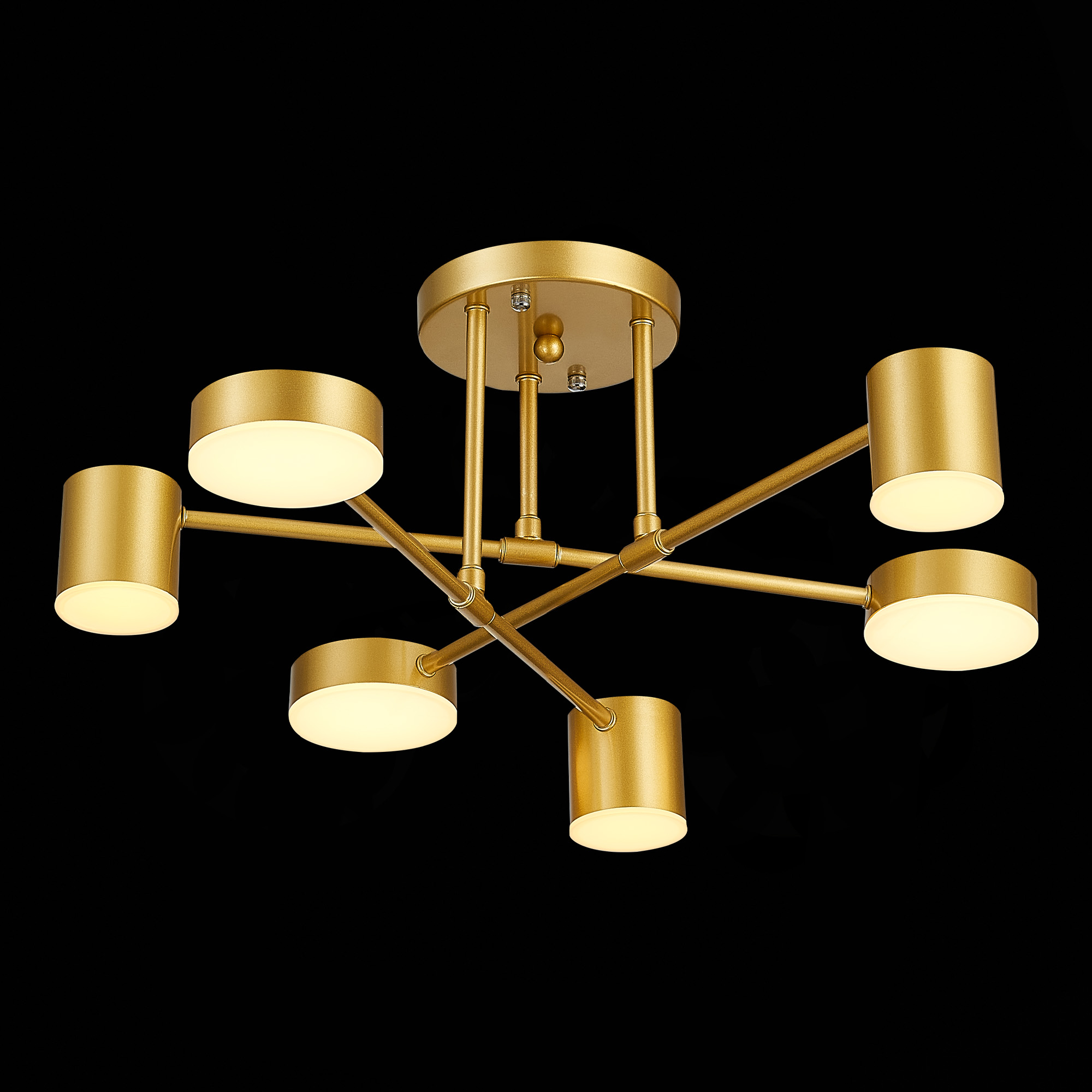 картинка SLE201022-06 Светильник потолочный Золотистый/Золотистый LED 6*7W 4000K