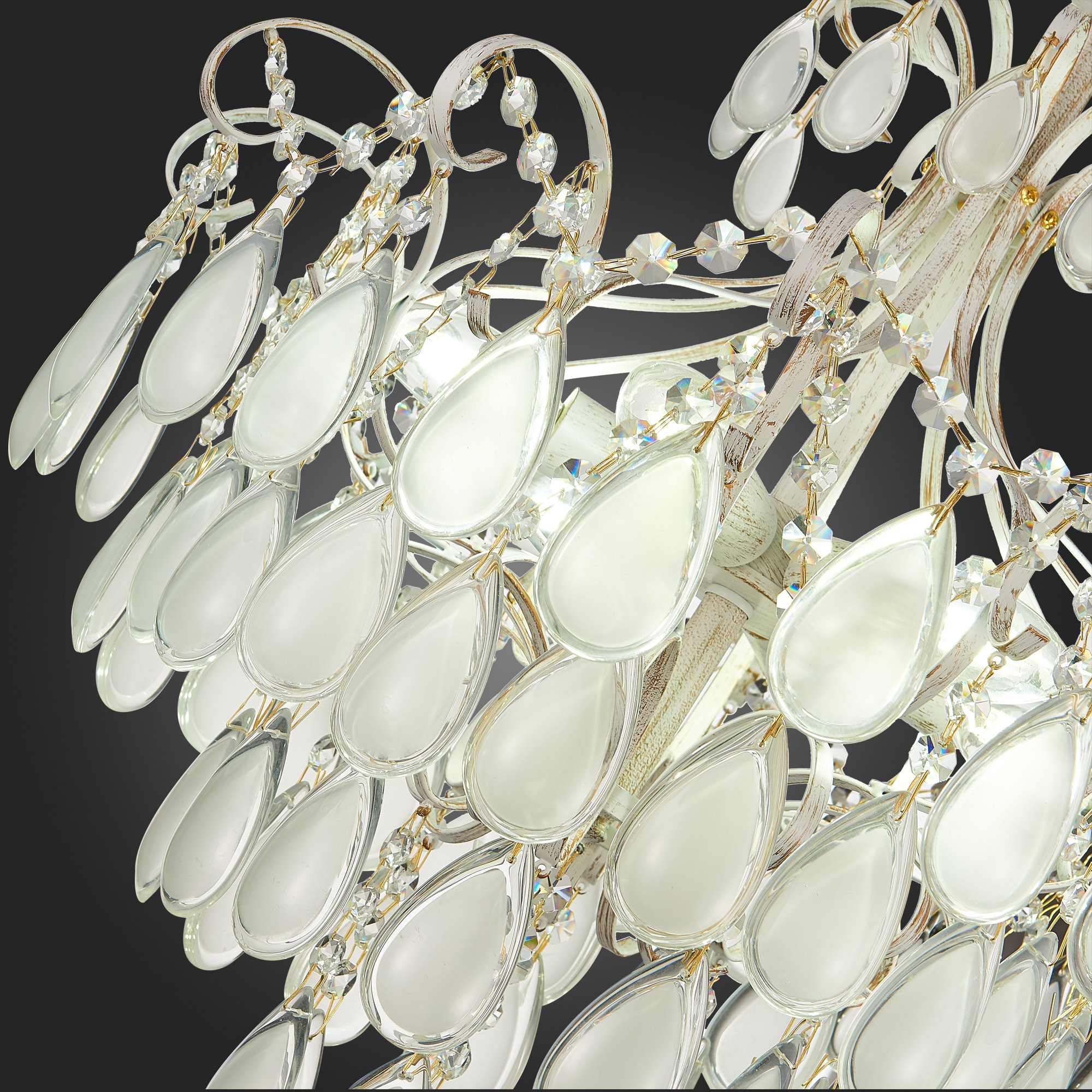 картинка SLE160302-06 Светильник потолочный Золотистый/Белый матовый E14 6*60W