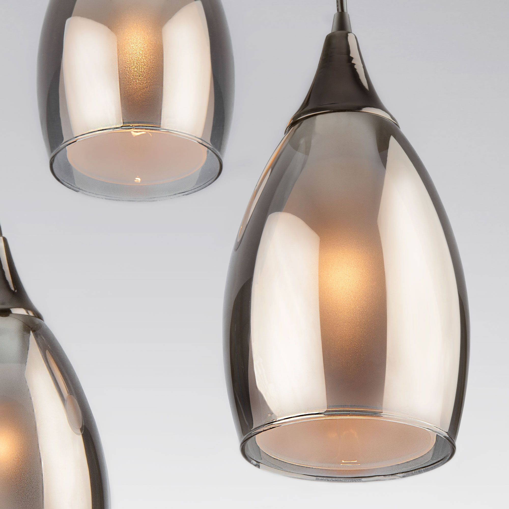 картинка Подвесной светильник со стеклянными плафонами 50085/3 черный жемчуг