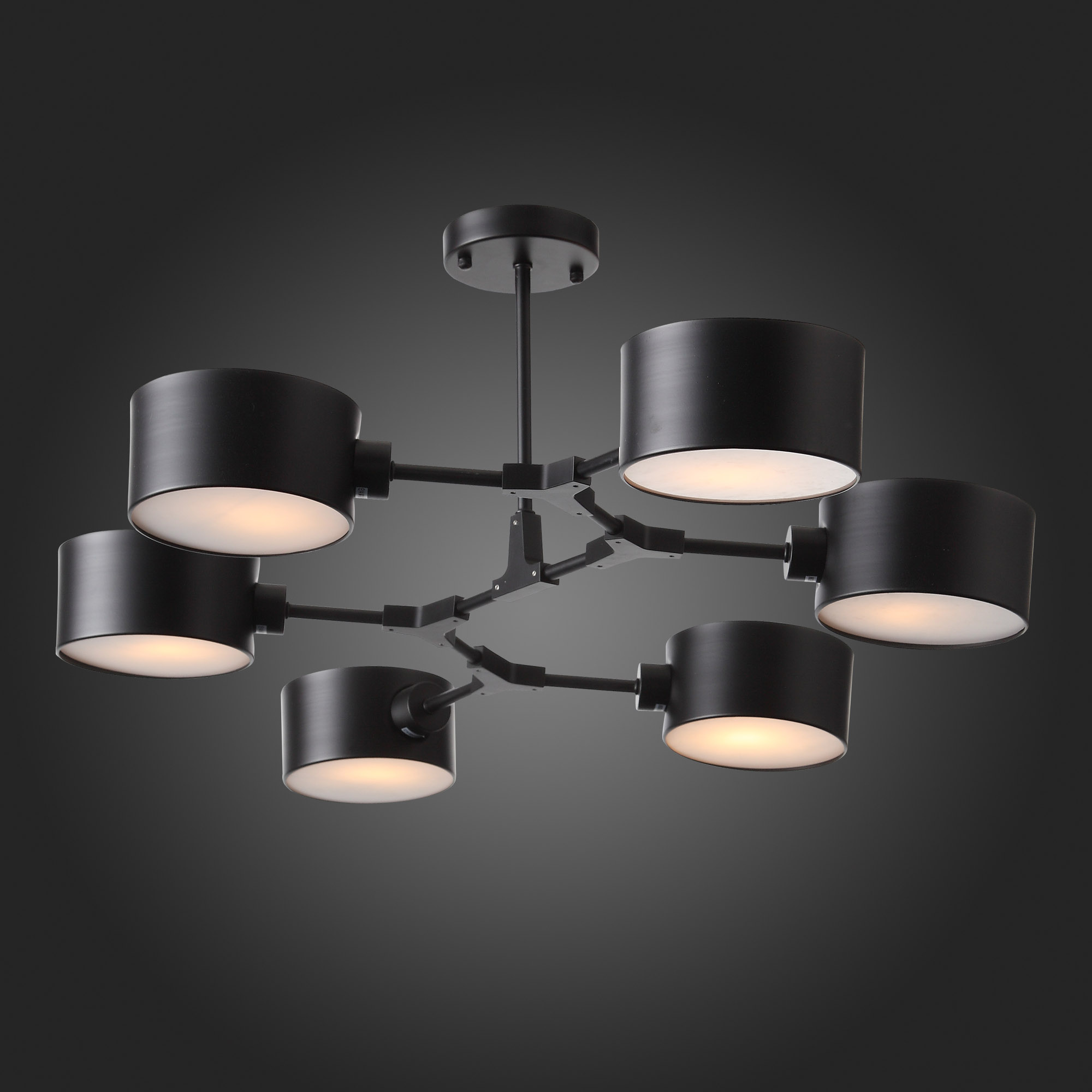 картинка SLE183402-06 Светильник потолочный Черный/Черный E14 6*60W