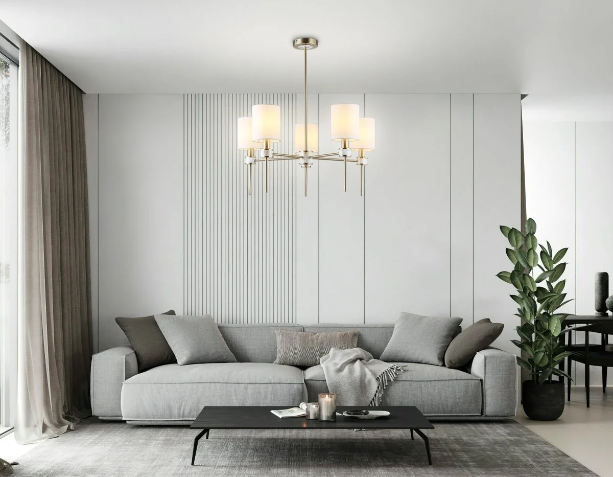 картинка Люстра с абажурами на штанге LH72371