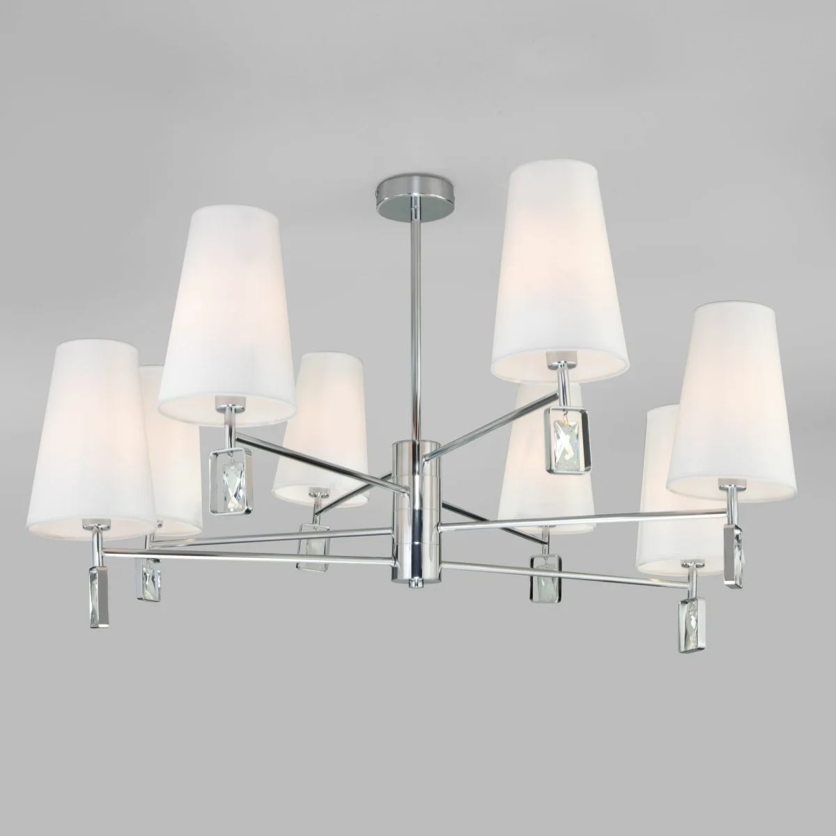 картинка Классическая люстра с абажурами 60137/8 хром