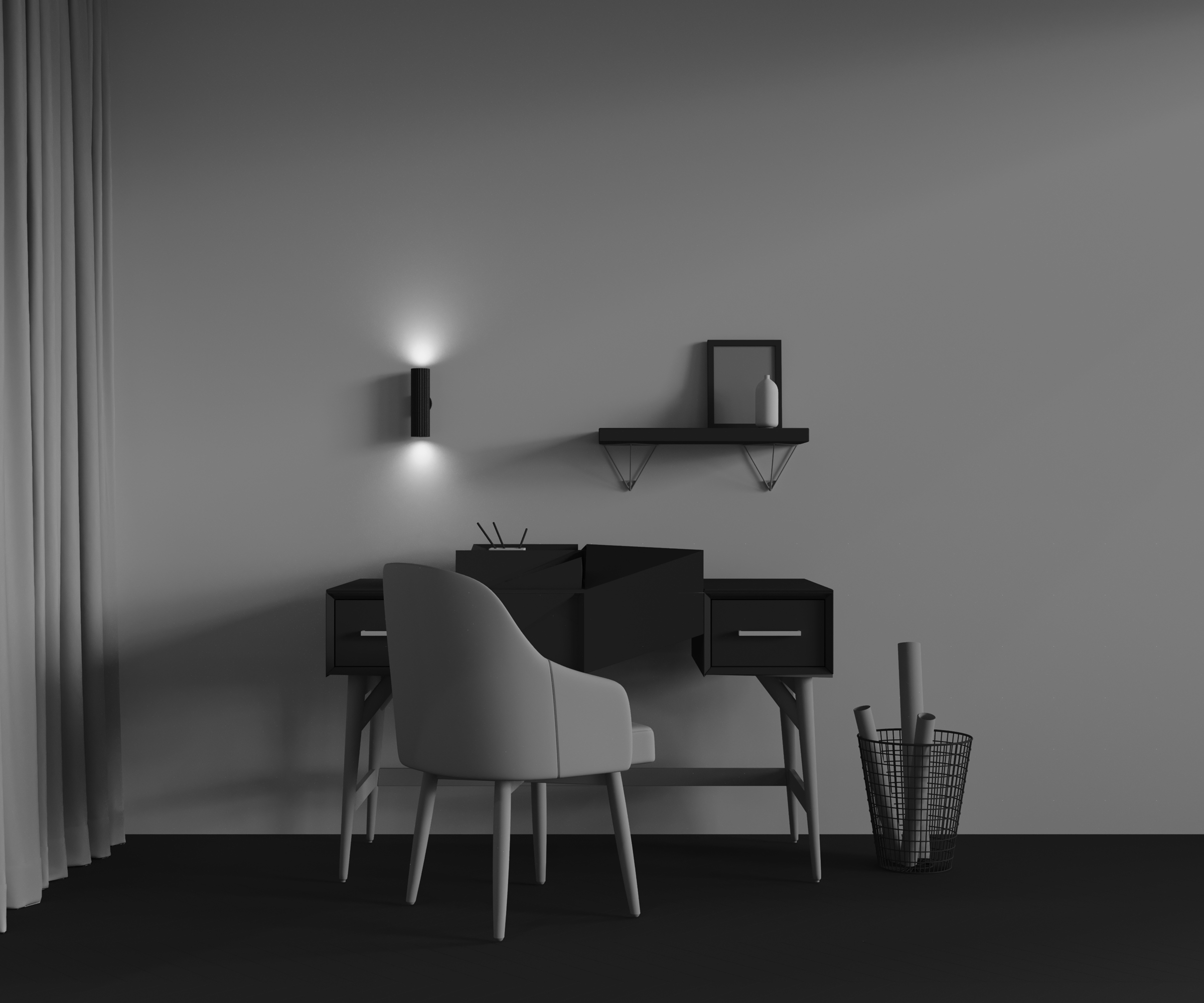 картинка Настенный светильник (бра) Technical C106WL-02-GU10-B