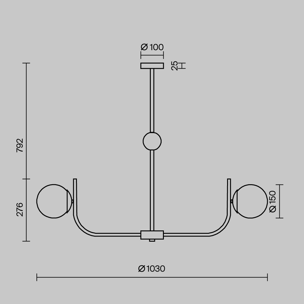 картинка Подвесной светильник Maytoni MOD109PL-08BS