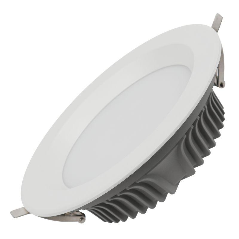 картинка Светильник светодиодный SDL-10-90-40K-W25 встраиваемый даунлайт круглый 25Вт 4000К 2250лм D195х65 алюм. Эра Б0049708