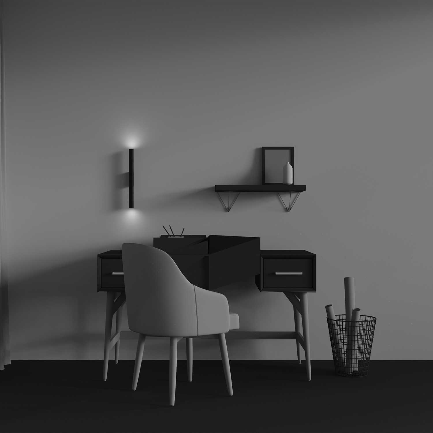 картинка Настенный светильник (бра) Technical C082WL-12W2.7K-B