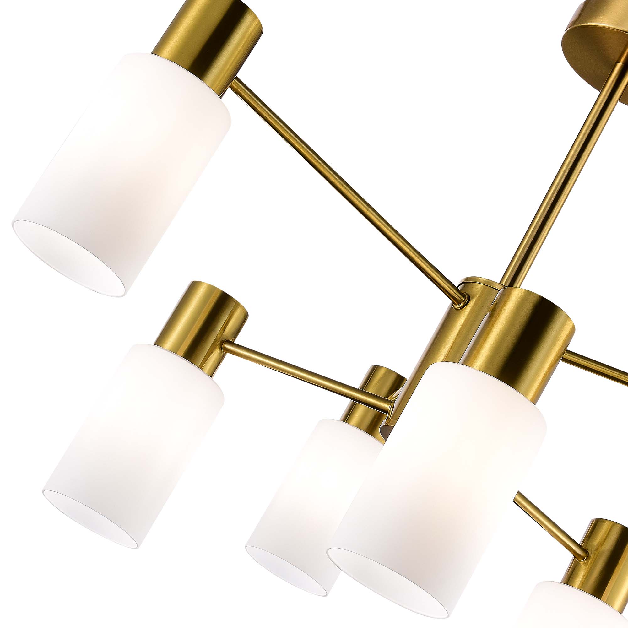 картинка SLE1139-302-06 Светильник потолочный Латунь/Белый E14 6*60W