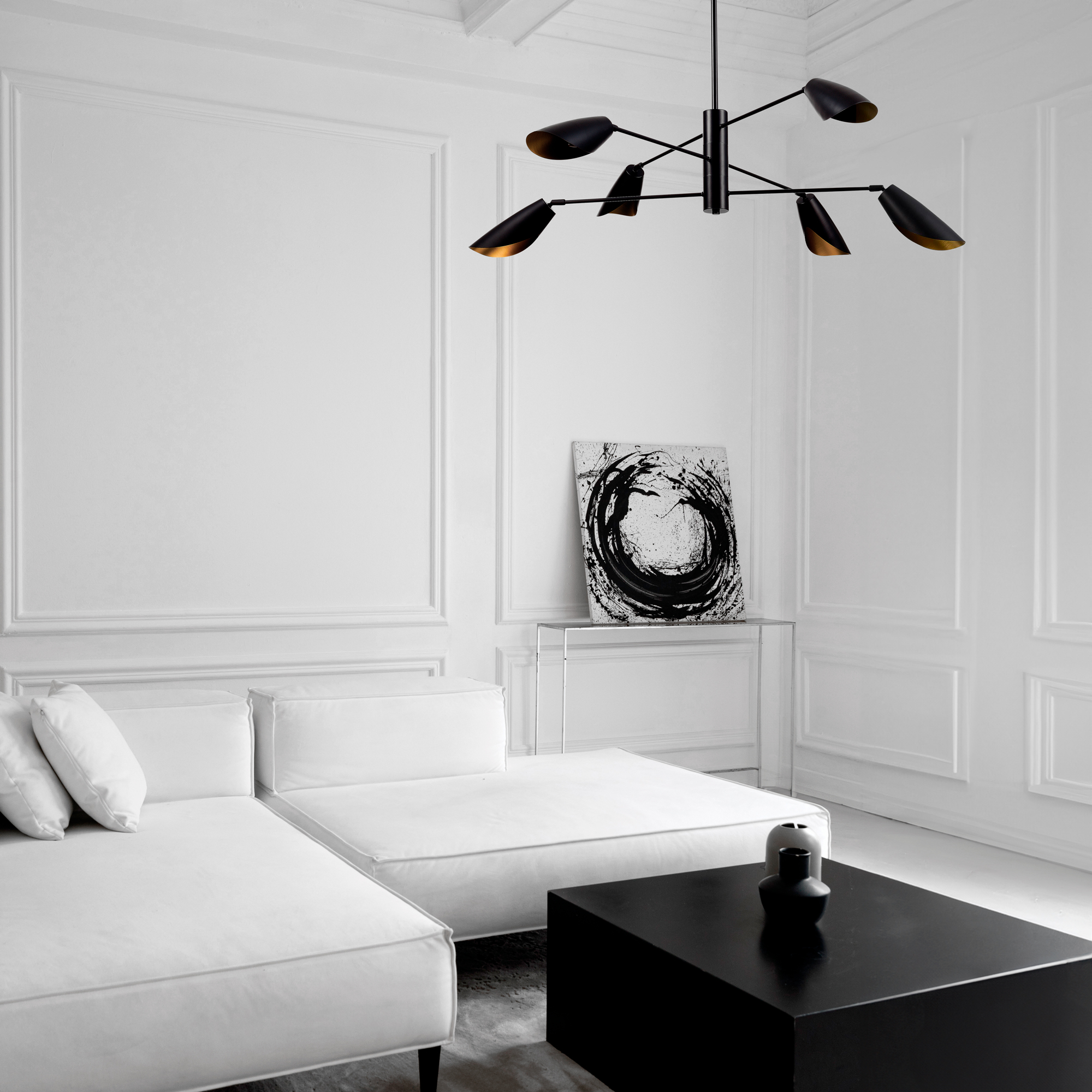 картинка SLE1254-403-06 Светильник подвесной Черный/Черный E14 6*60W