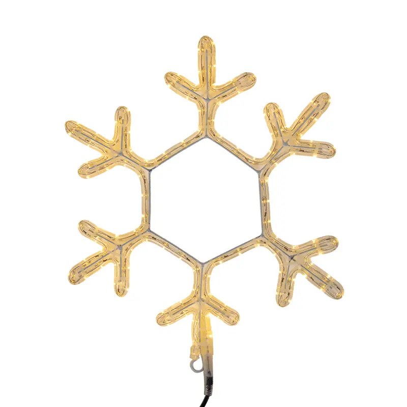 картинка Светодиодная фигура из дюралайта Снежинка 45x38см ТЕПЛЫЙ БЕЛЫЙ NEON-NIGHT