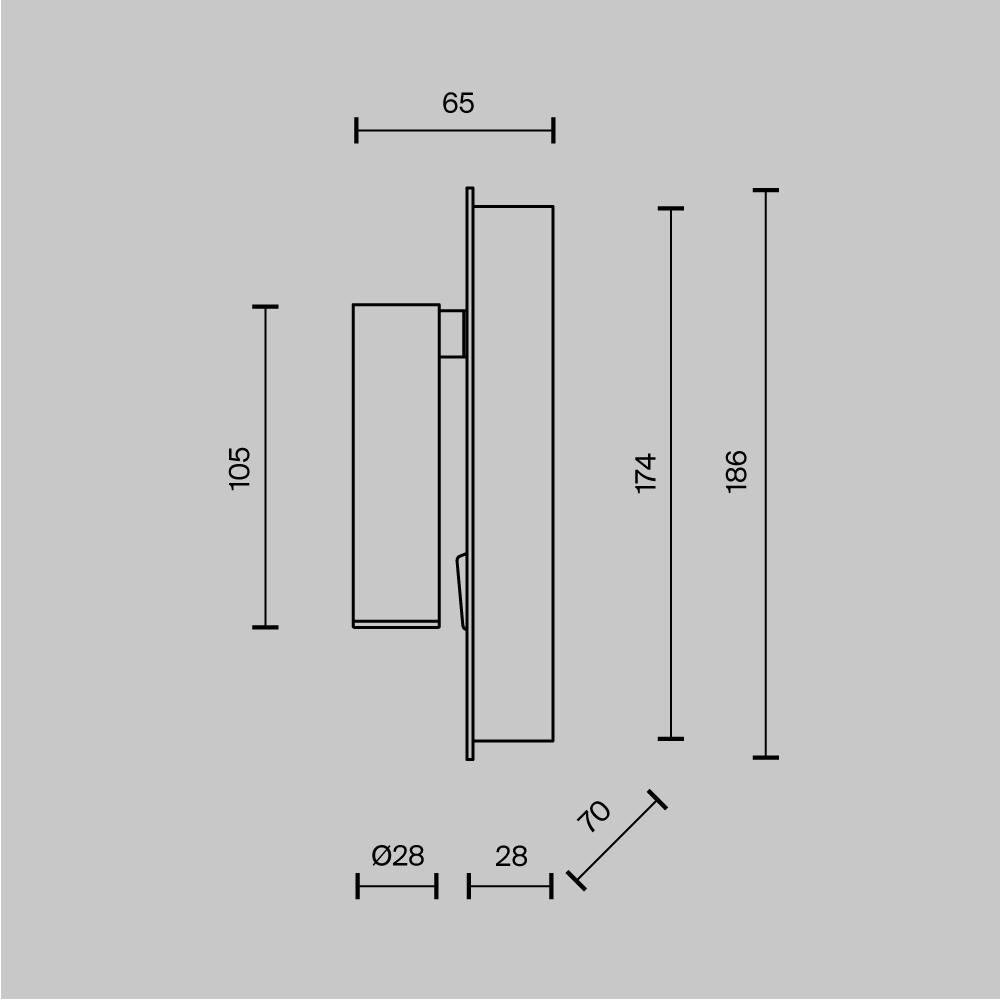 картинка Настенный светильник (бра) Technical C041WL-L3B3K