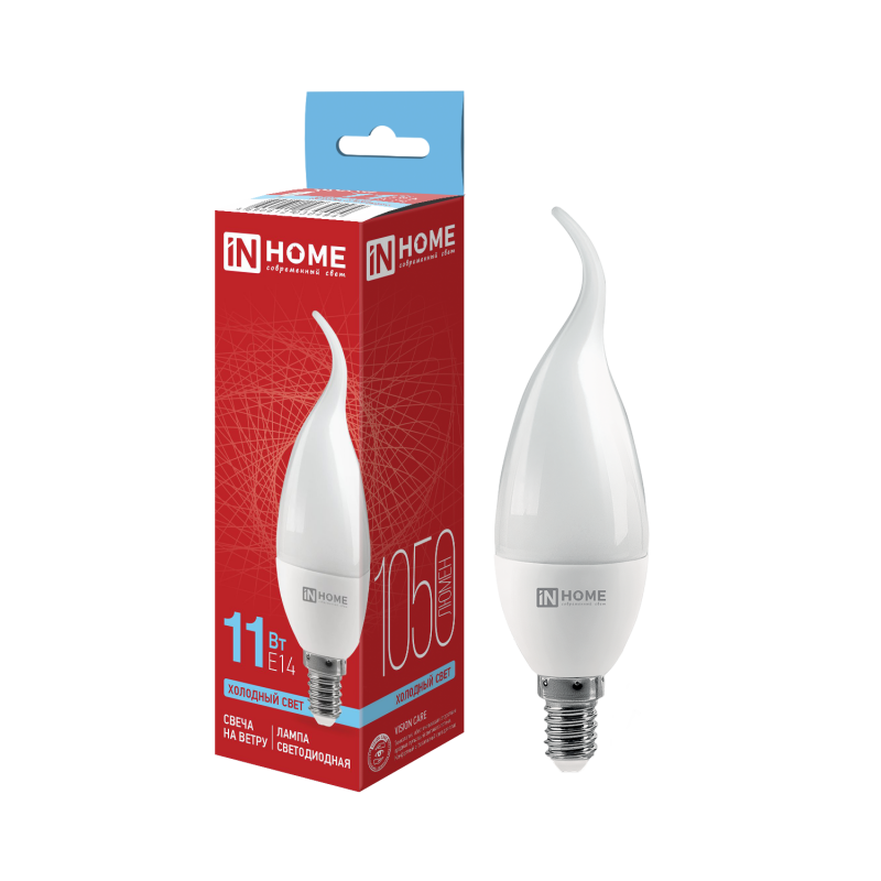 картинка Лампа светодиодная LED-СВЕЧА НА ВЕТРУ-VC 11Вт 230В Е14 6500К 1050Лм IN HOME