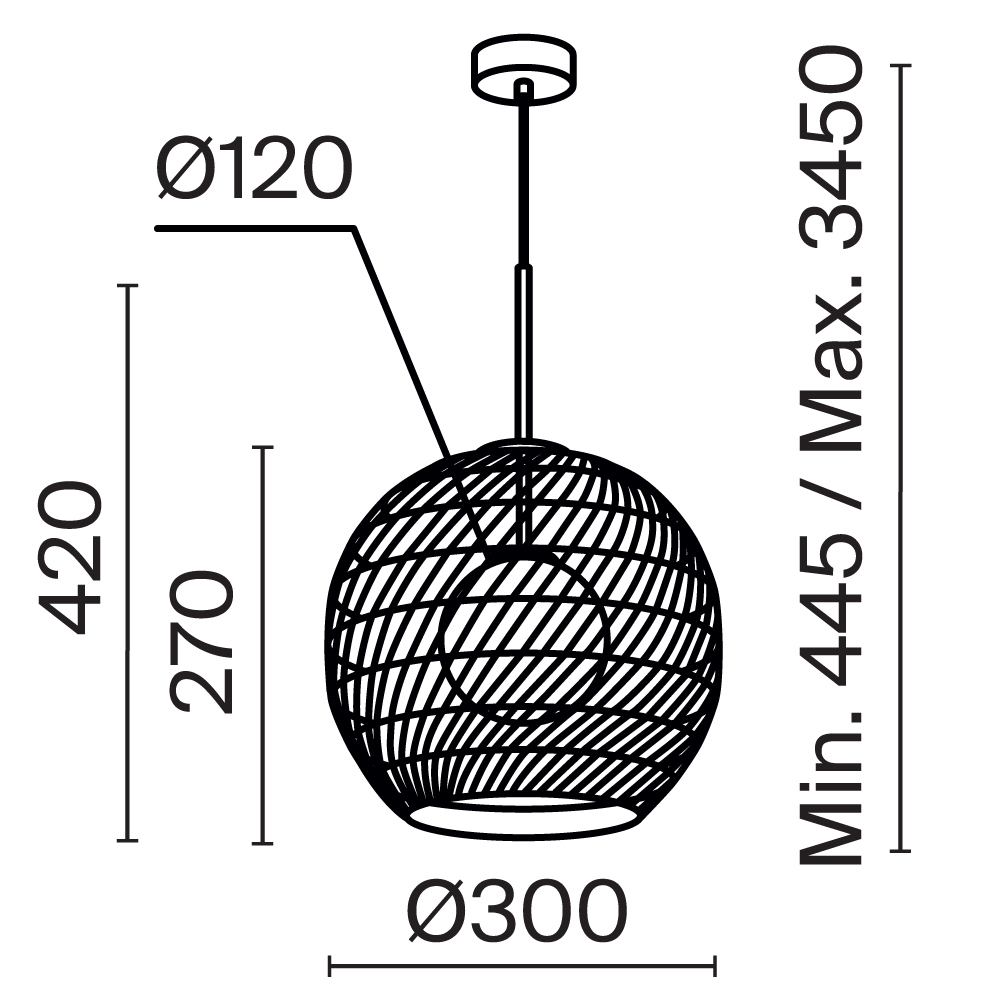 картинка Подвесной светильник Maytoni MOD204PL-01BG1
