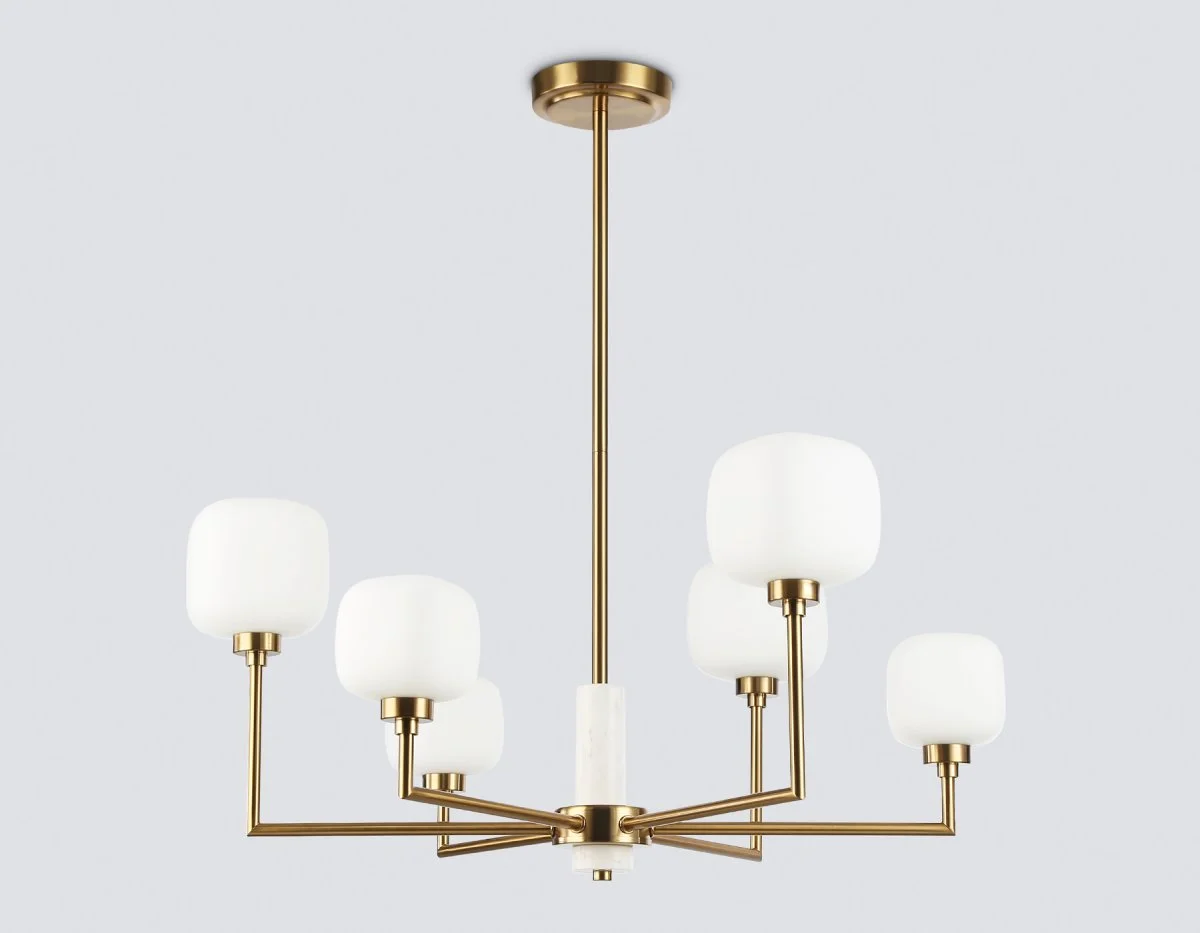 картинка Люстра на штанге с мрамором LH53015