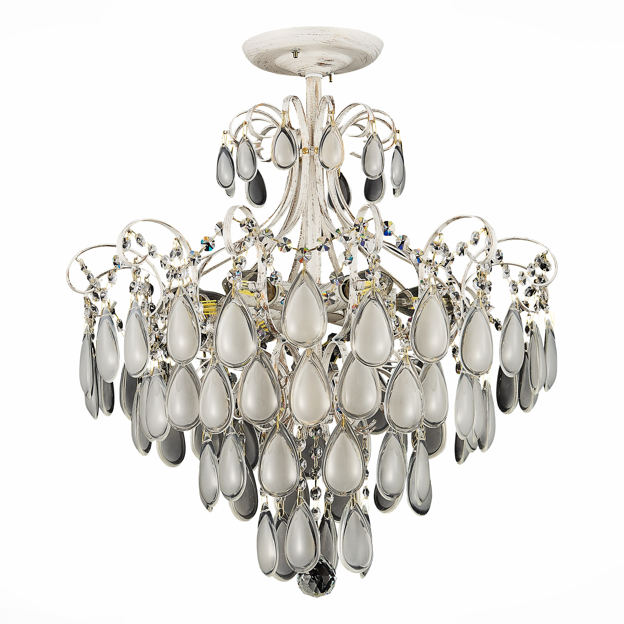 картинка SLE160302-06 Светильник потолочный Золотистый/Белый матовый E14 6*60W