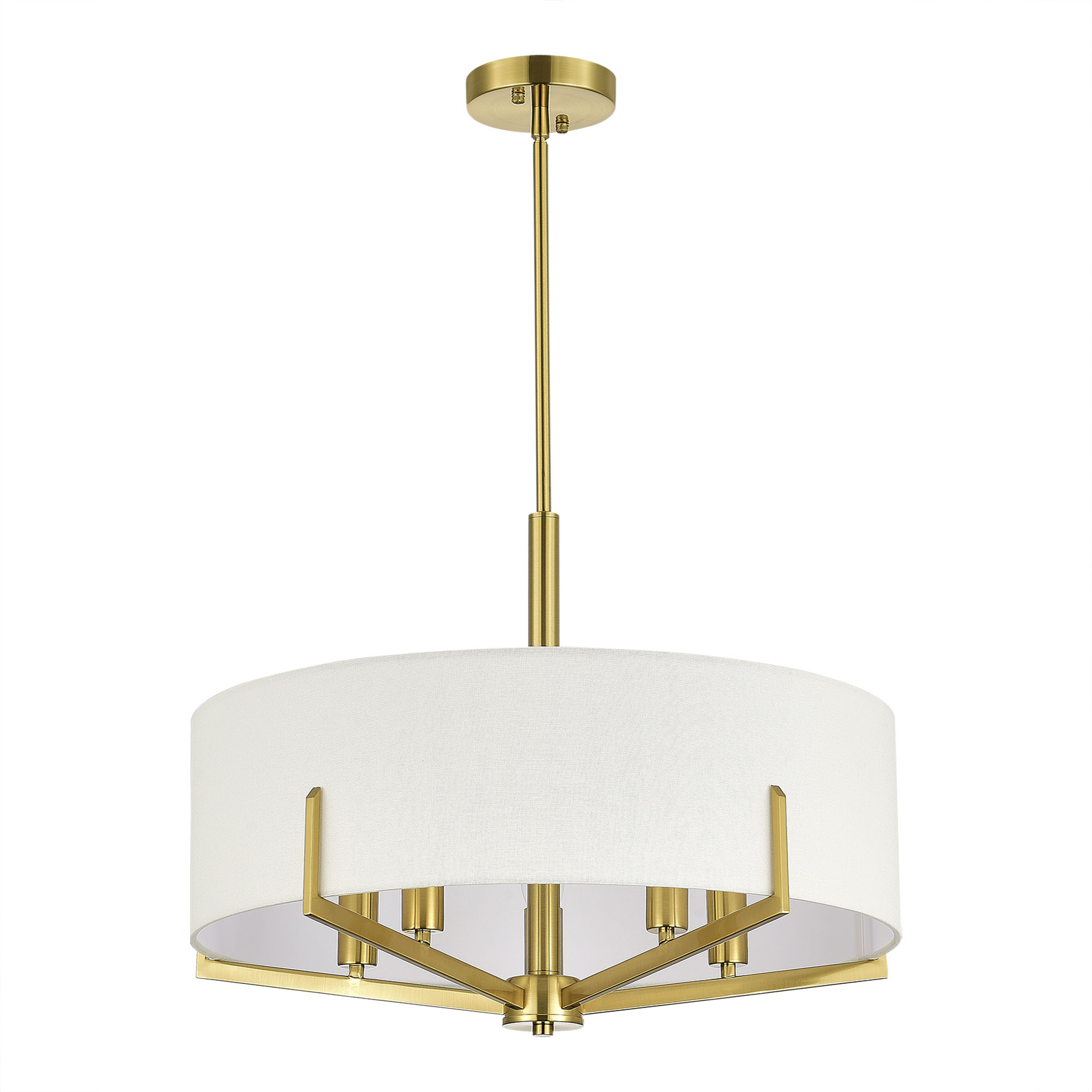 картинка SLE3010-303-05 Светильник подвесной Латунь/Белый E14 5*40W