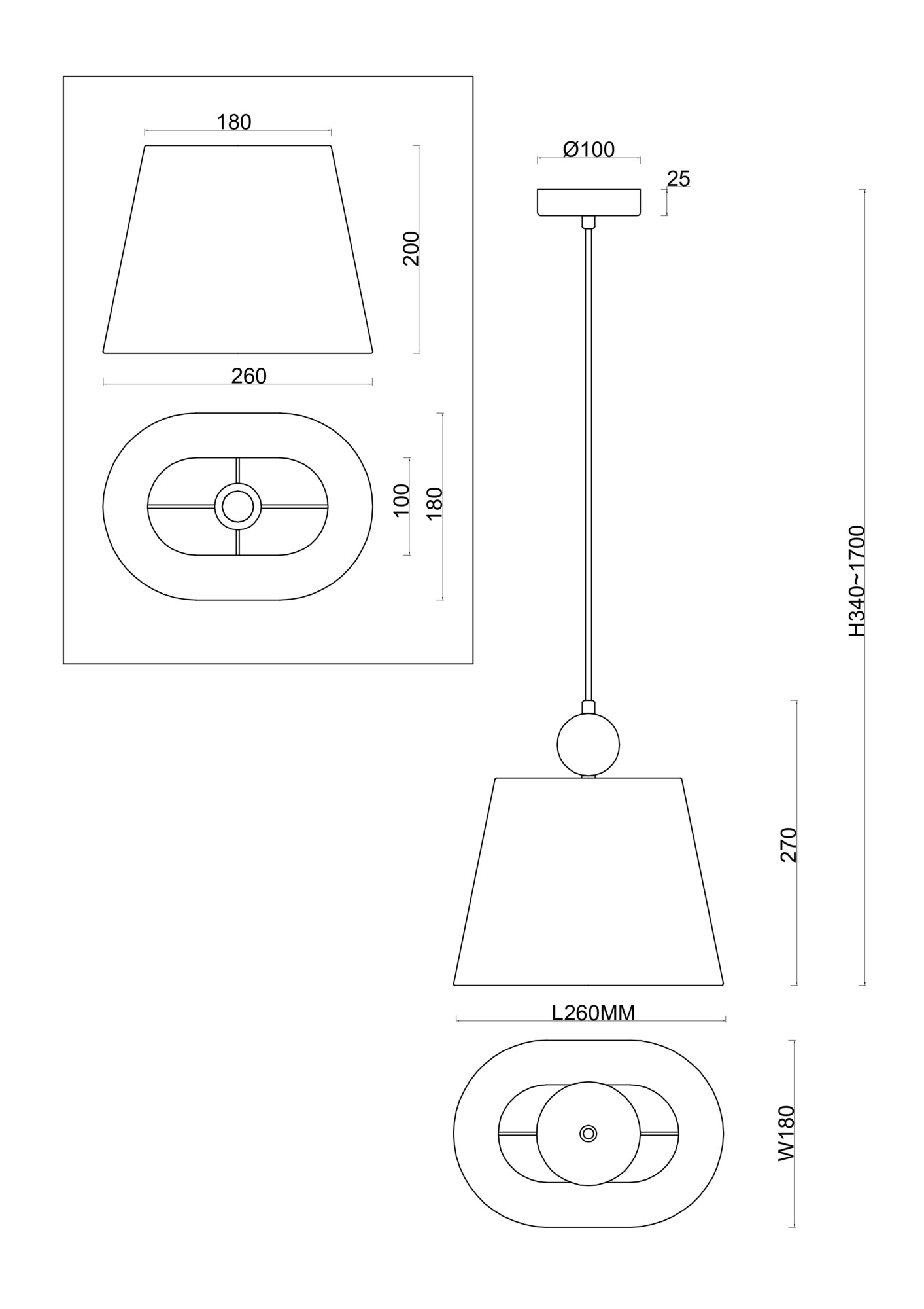картинка Подвесной светильник Freya FR2028PL-01N
