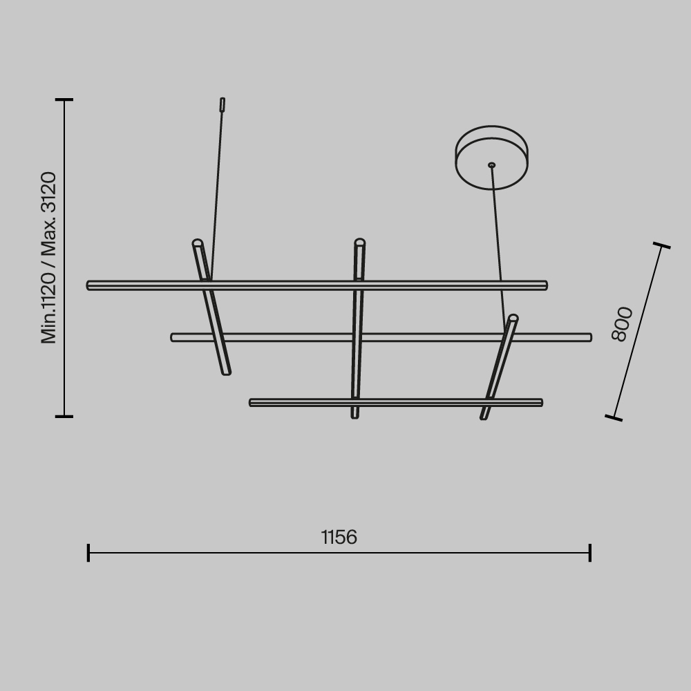 картинка Подвесной светильник Maytoni MOD278PL-L86G3K