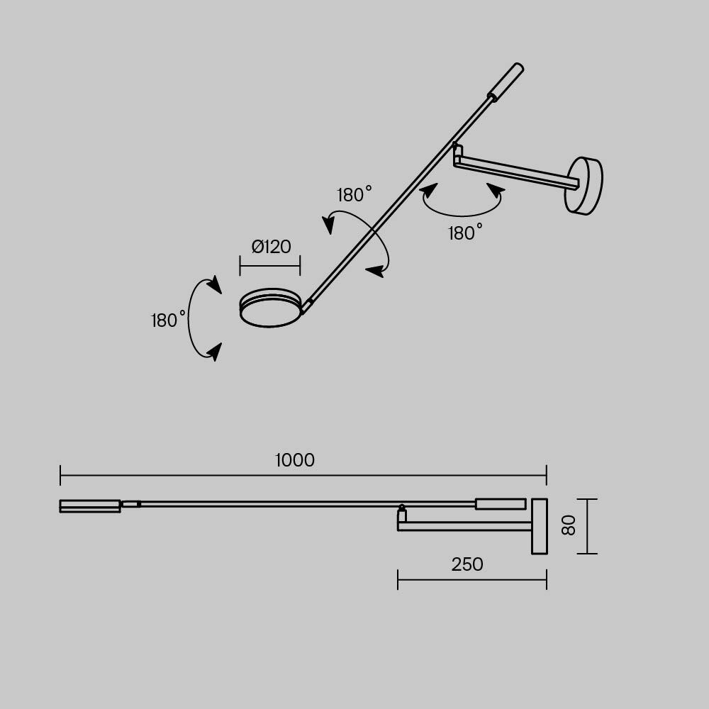 картинка Настенный светильник (бра) Maytoni MOD070WL-L6B3K