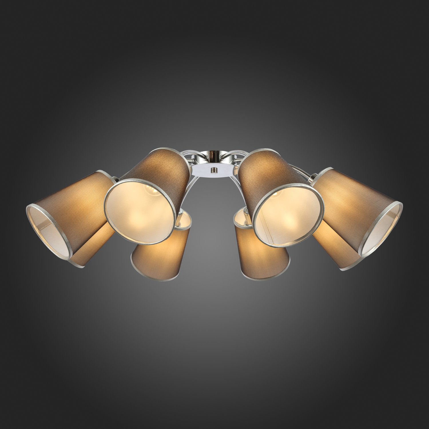 картинка SLE103002-08 Светильник потолочный Хром/Черный E14 8*40W