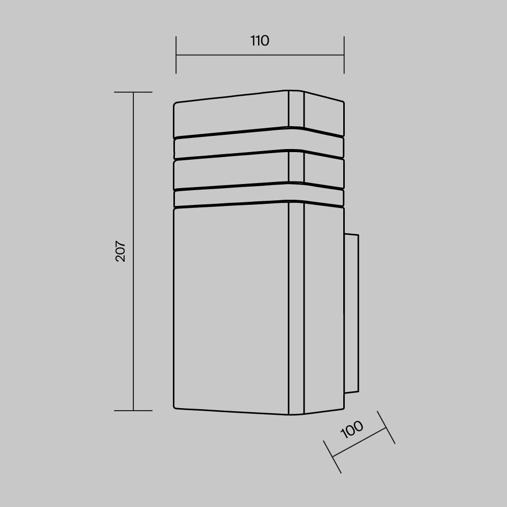 картинка Настенный светильник (бра) Outdoor O578WL-01B