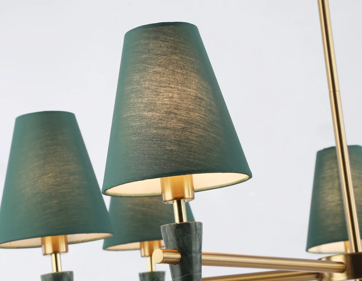 картинка Люстра на штанге с абажурами и мрамором LH75053